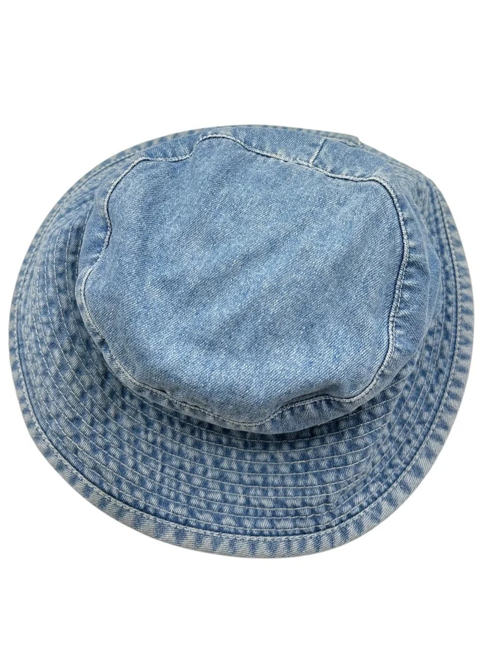 Betmar 90’s Y2K Retro Light Wash Denim Oversized Cotton Bucket Sun Hat - Picture 2 of 10